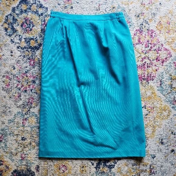 VINTAGE blue high waisted skirt size 16 - Picture 1 of 8